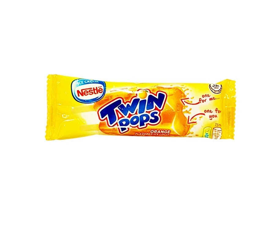 Nestlé Ice Cream Twin Pops Orange Flavored Ice Lolly 75mL