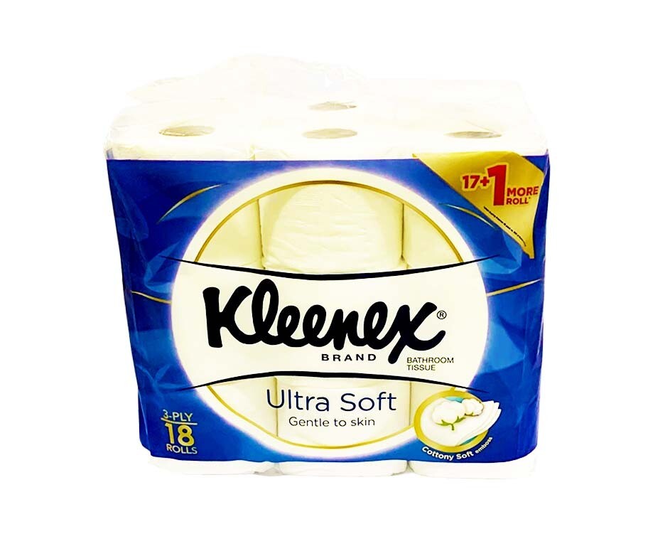 Kleenex Brand Bathroom Tissue Ultra Soft 3-Ply 18 Rolls