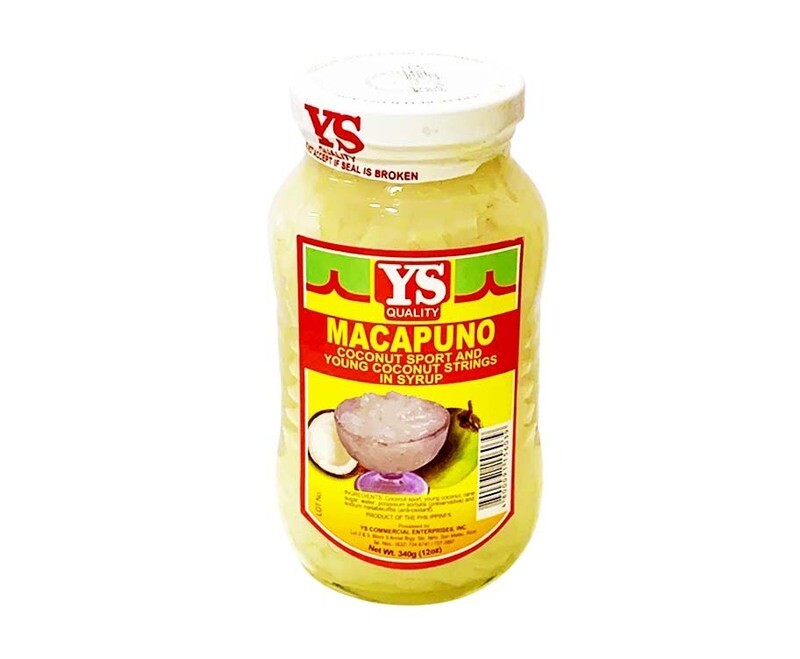 YS Macapuno Coconut Sport and Young Coconut Strings in Syrup 12oz (340g)