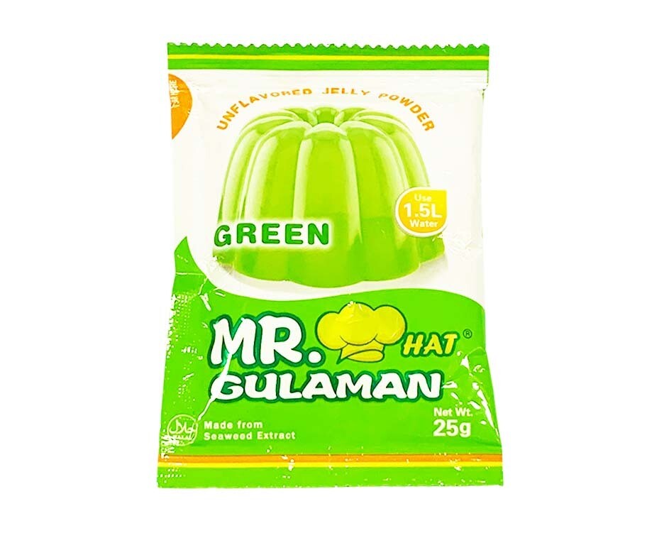 Mr. Hat Gulaman Green Unflavored Jelly Powder 25g