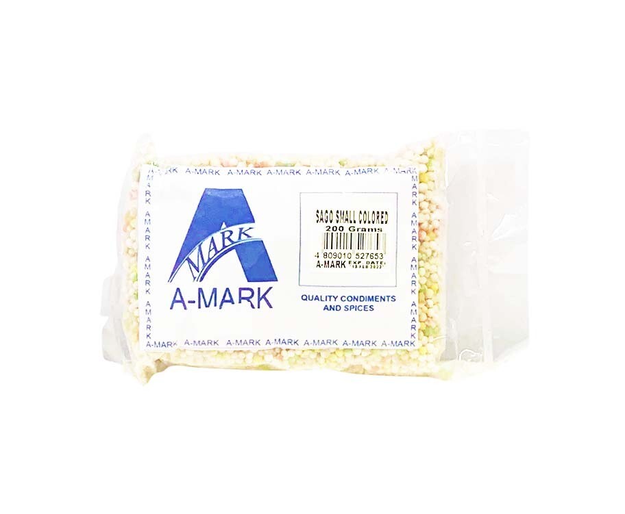 A-Mark Quality Condiments and Spices Sago Small Colored 200g