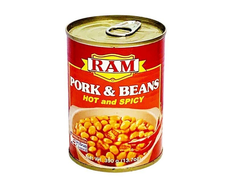 RAM Pork &amp; Beans Hot and Spicy 13.7oz (390g)