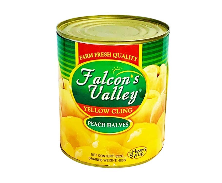 Falcon's Valley Yellow Cling Peach Halves in Heavy Syrup 822g