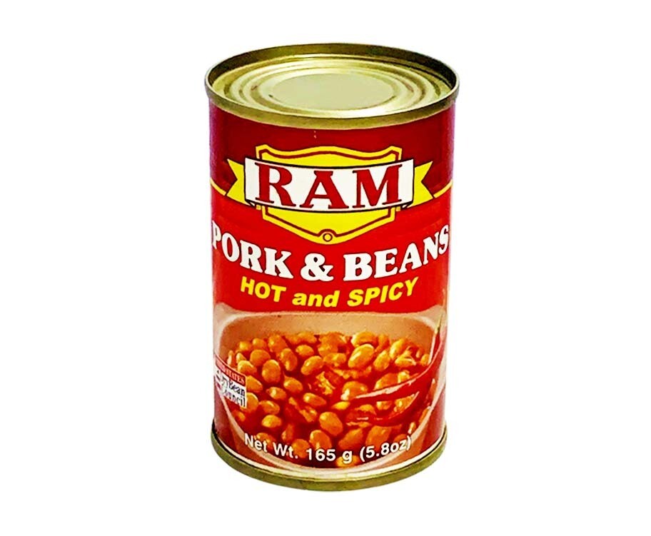 RAM Pork &amp; Beans Hot and Spicy 5.8oz (165g)