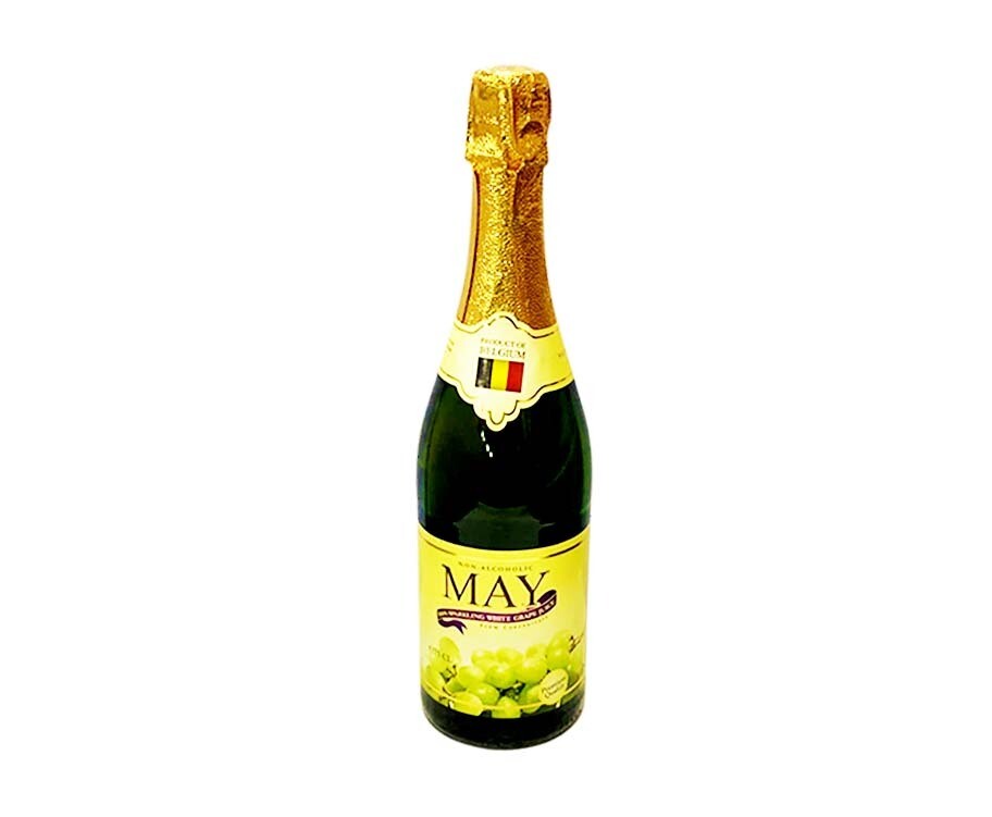 May 100% Sparkling White Grape Juice From Concentrate Non-Alcoholic 750mL