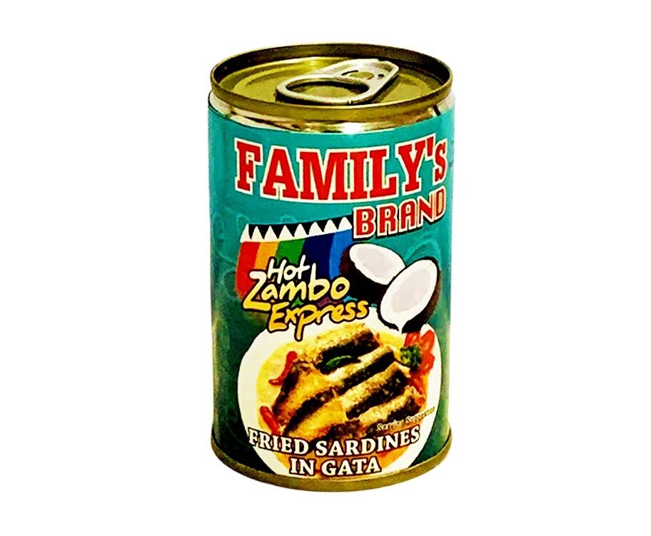 Family's Brand Hot Zambo Express Fried Sardines in Gata 155g