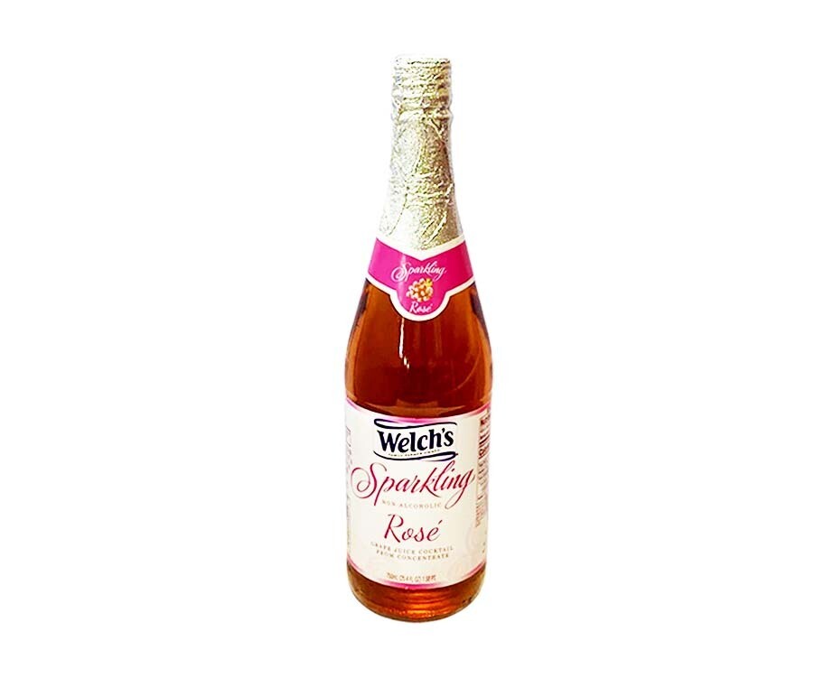 Welch&#39;s Sparkling Rosé Grape Juice Cocktail From Concentrate Non-Alcoholic 750mL