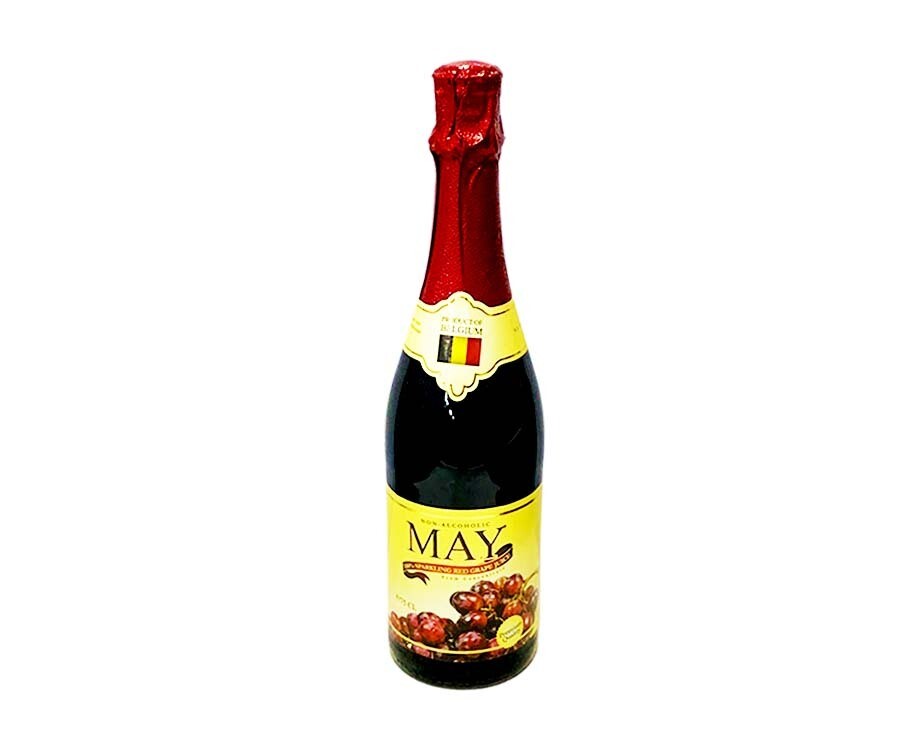 May 100% Sparkling Red Grape Juice From Concentrate Non-Alcoholic 750mL