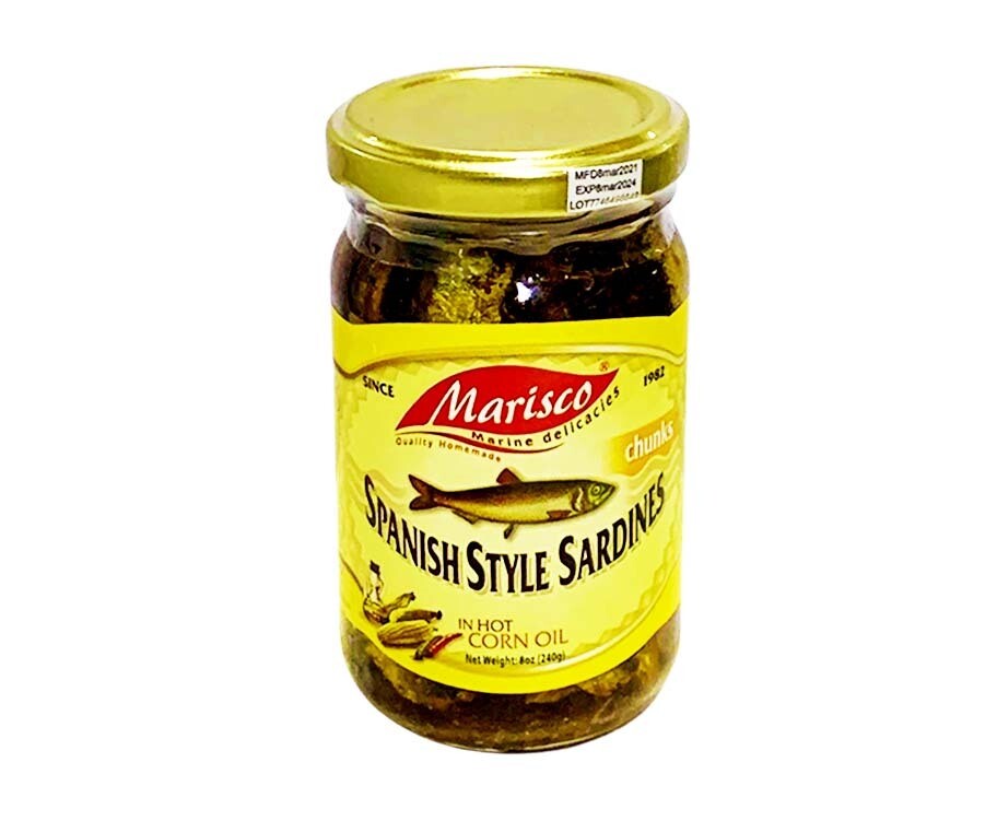 Marisco  Chunks Spanish Style Sardines in Hot Corn Oil 8oz (240g)