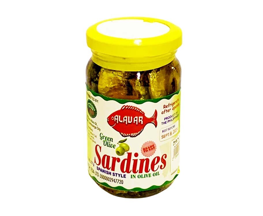 Alavar Green Olive Spanish Style Sardines in Olive Oil 237g
