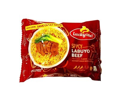 Lucky Me! Spicy Labuyo Beef Flavor Instant Mami Noodle Soup 50g