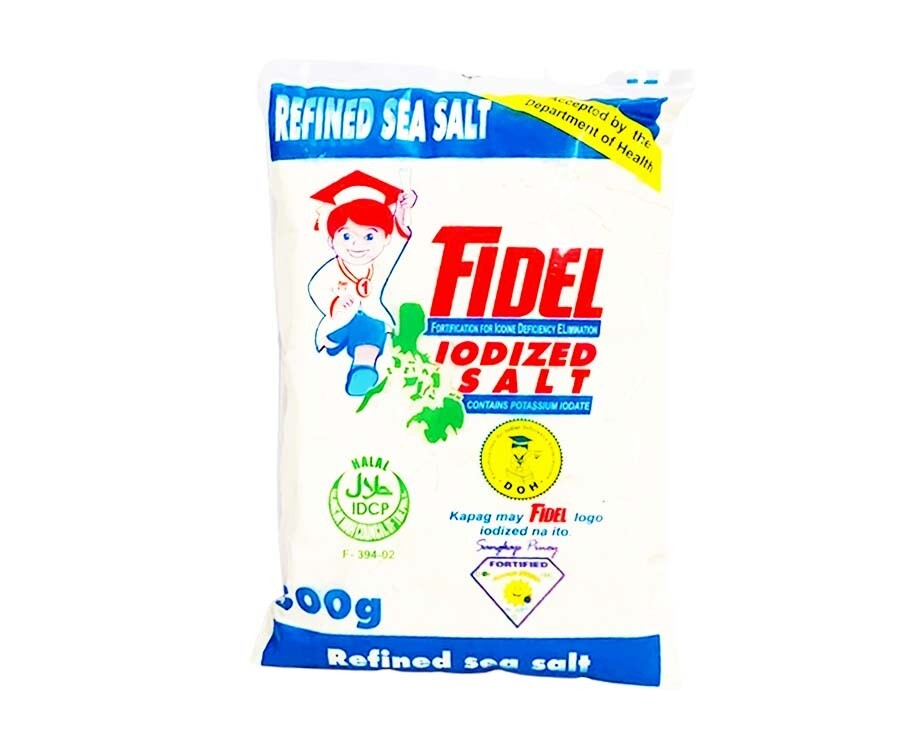Fidel Iodized Salt Refined Sea Salt 500g