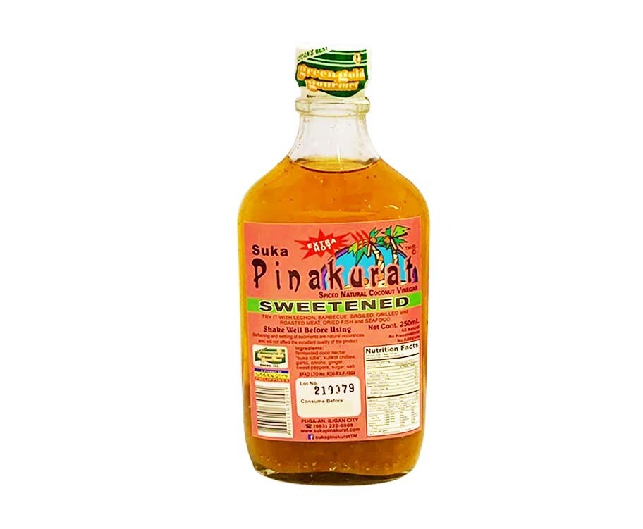 Suka Pinakurat Sweetened Extra Hot Spiced Natural Coconut Vinegar 250mL