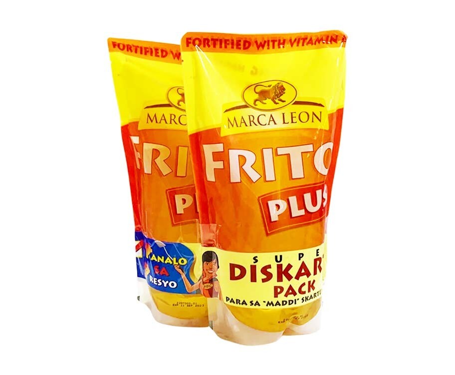 Marca Leon Frito Plus Pure Palm Olein Super Diskarte Pack (2 Packs x 900mL)