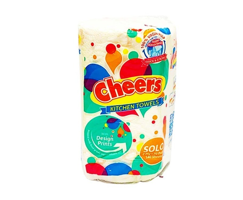 Cheers Kitchen Towels Solo 2-Ply 70 Pulls 140 Sheets