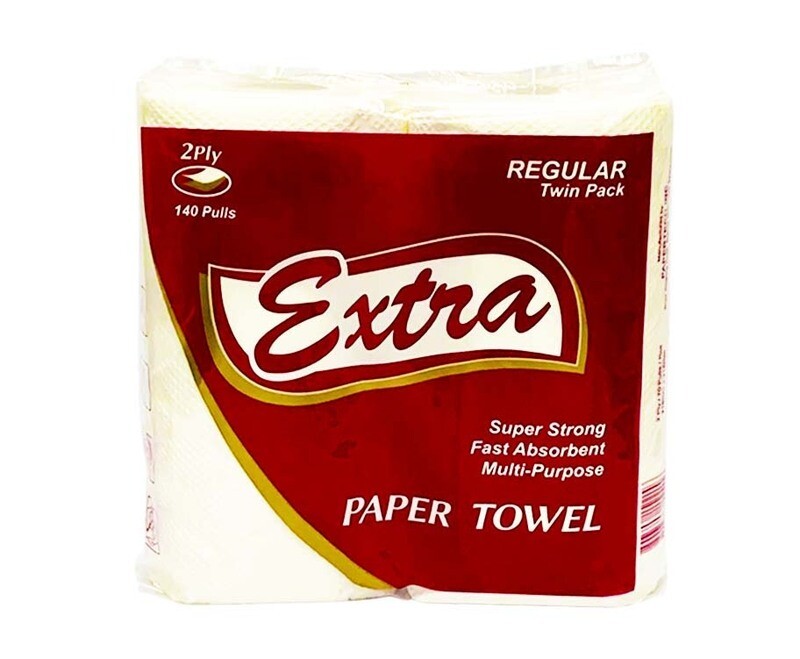 Extra Paper Towel Regular Twin Pack 2-Ply 140 Pulls