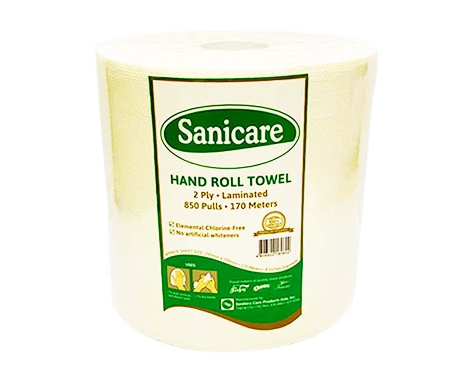 Sanicare Hand Roll Towel 2-Ply Laminated 850 Pulls 170 Meters