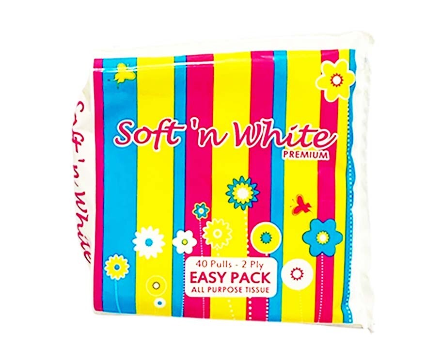 Soft 'n White Premium Easy Pack All Purpose Tissue 2-Ply 40 Pulls