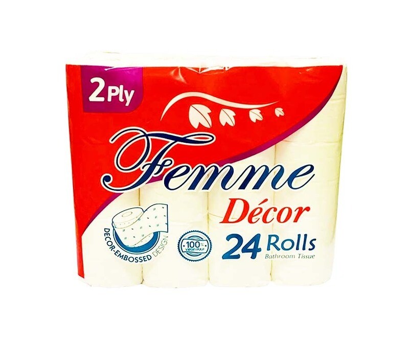 Femme Décor Bathroom Tissue 2-Ply 24 Rolls