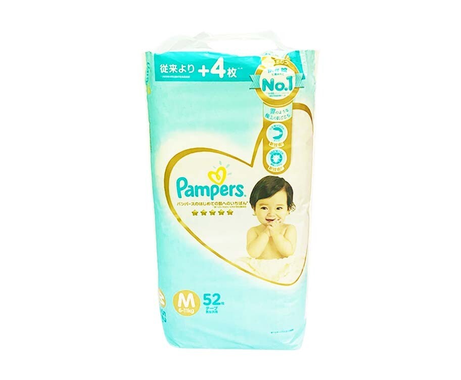 Pampers Tape Premium Care Medium 6-11kg 52 Pieces