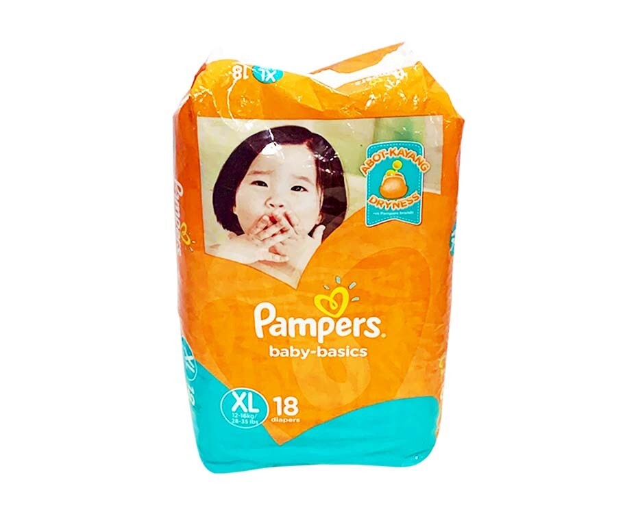 Pampers Baby-Basics XL 12-16kg (28-35lbs) 18 Diapers