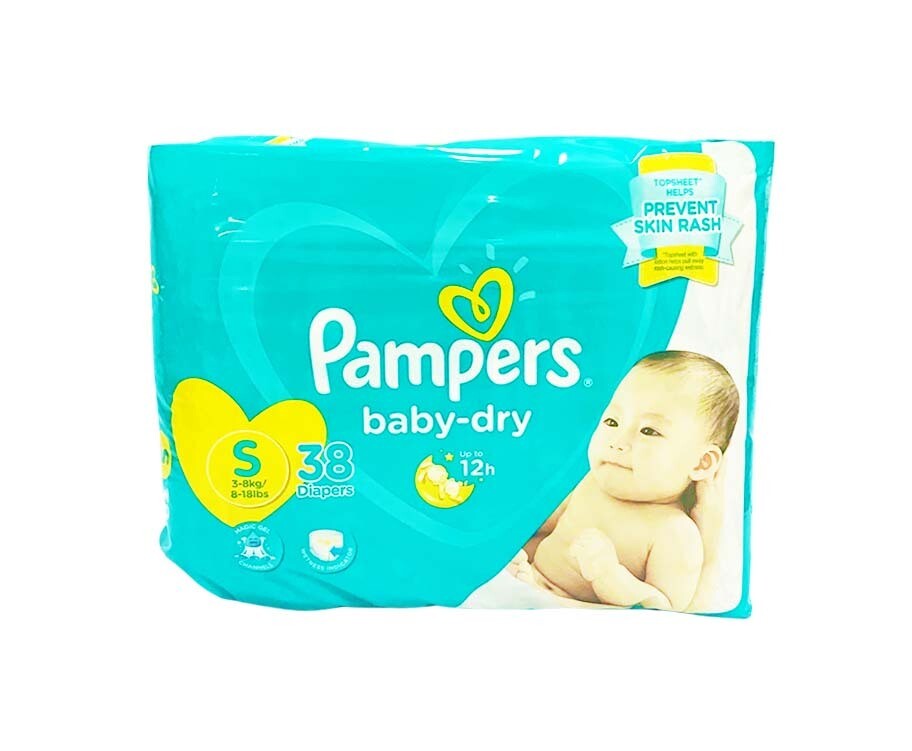 Pampers Baby-Dry Small 3-8kg (8-18lbs) 38 Diapers