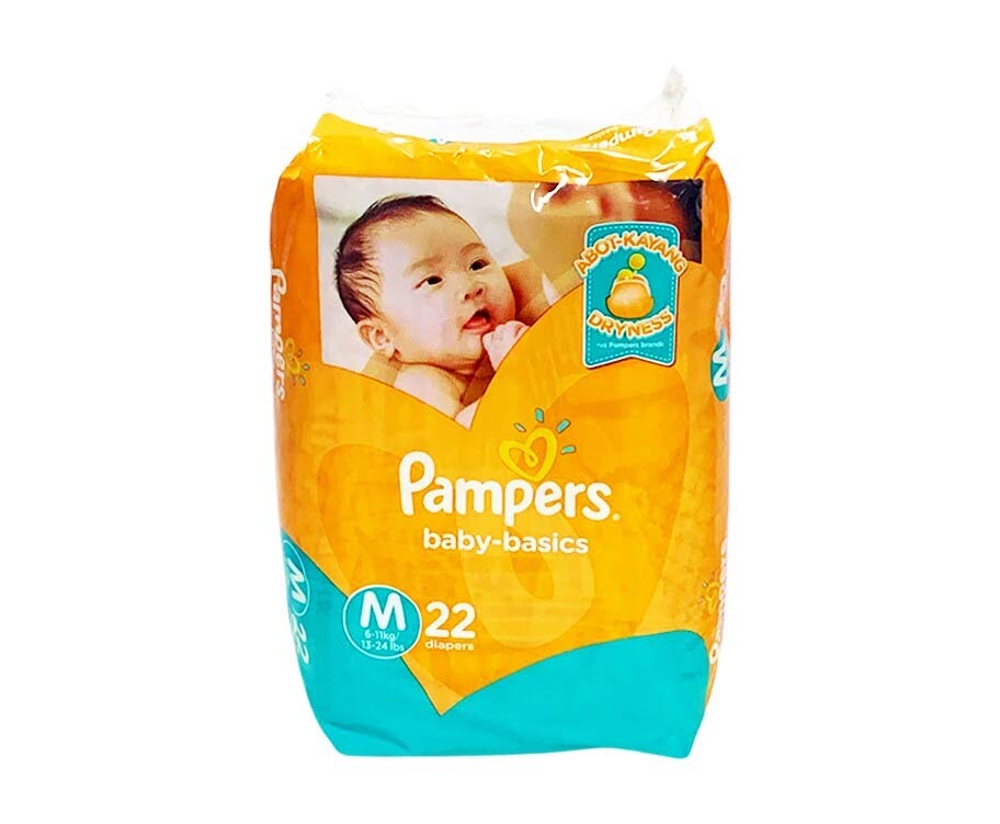 Pampers Baby-Basics Medium 6-11kg (13-24lbs) 22 Diapers