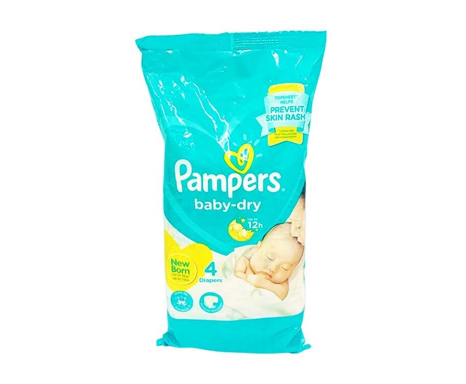 Pampers Baby-Dry Newborn up to 5kg (up to 11lbs) 4 Diapers