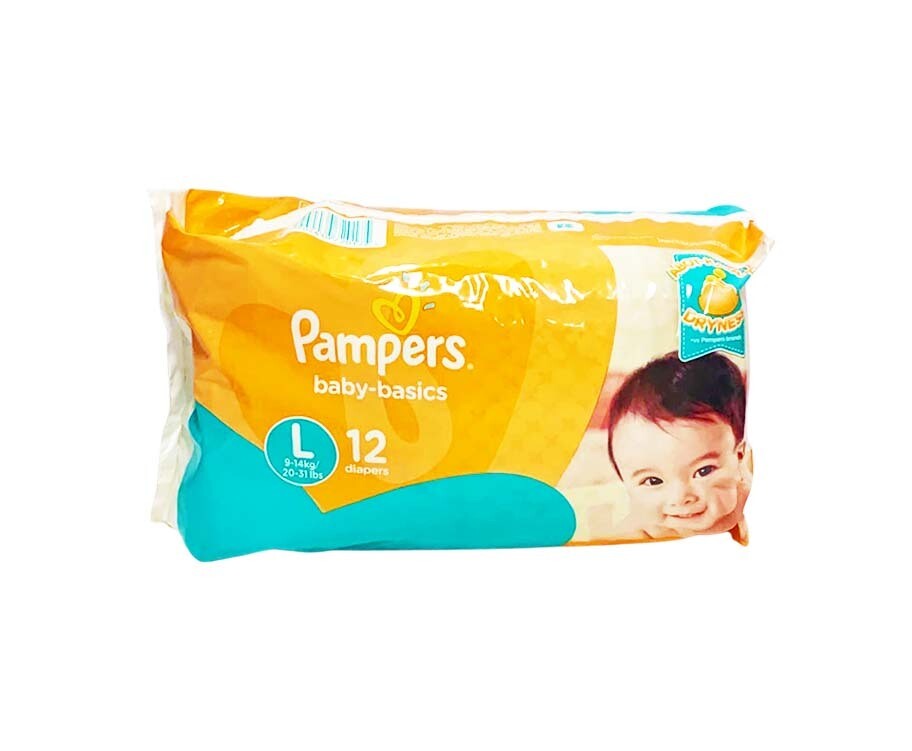 Pampers Baby-Basics Large 9-14kg (20-31lbs) 12 Diapers