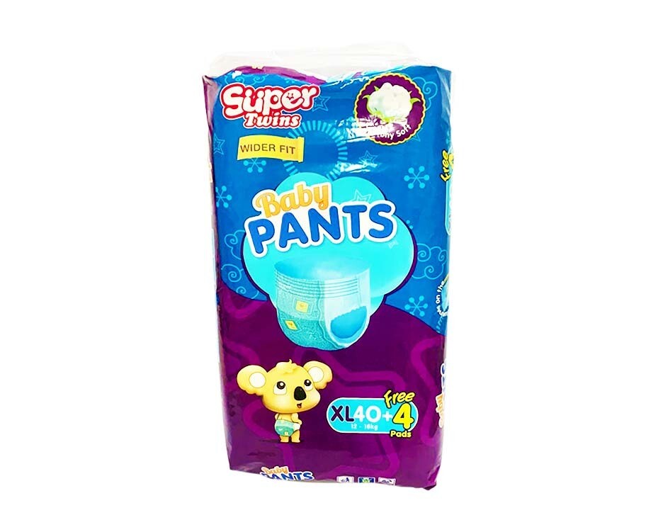 Super Twins Wider Fit Baby Pants XL 12-18kg 40+4 Pads
