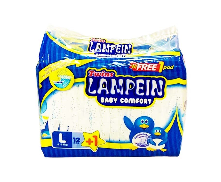 Twins Lampien Baby Comfort Large 8-14kg 12+1 Diapers