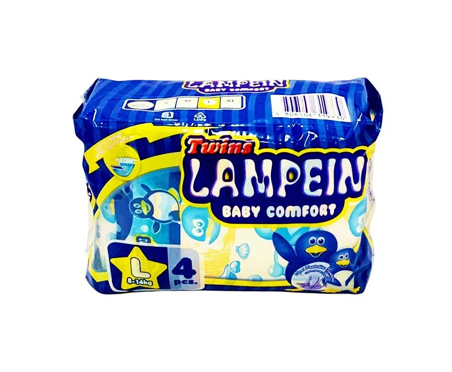 Twins Lampien Baby Comfort Large 8-14kg 4 Diapers