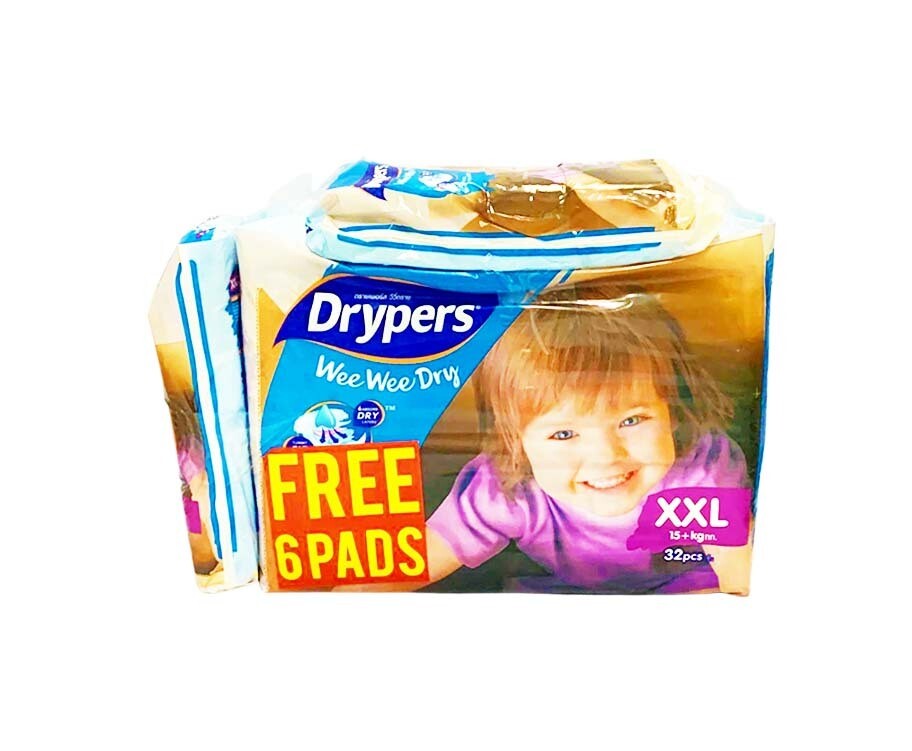 Drypers Wee Wee Dry XXL over 15kg 32+6 Pads