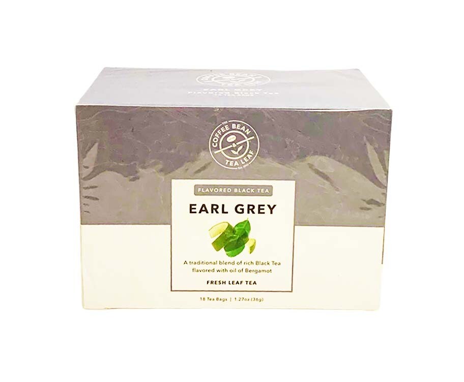 The Coffee Bean & Tea Leaf Flavored Black Tea Earl Gray Fresh Tea Leaf 18 Tea Bags 1.27oz (36g)
