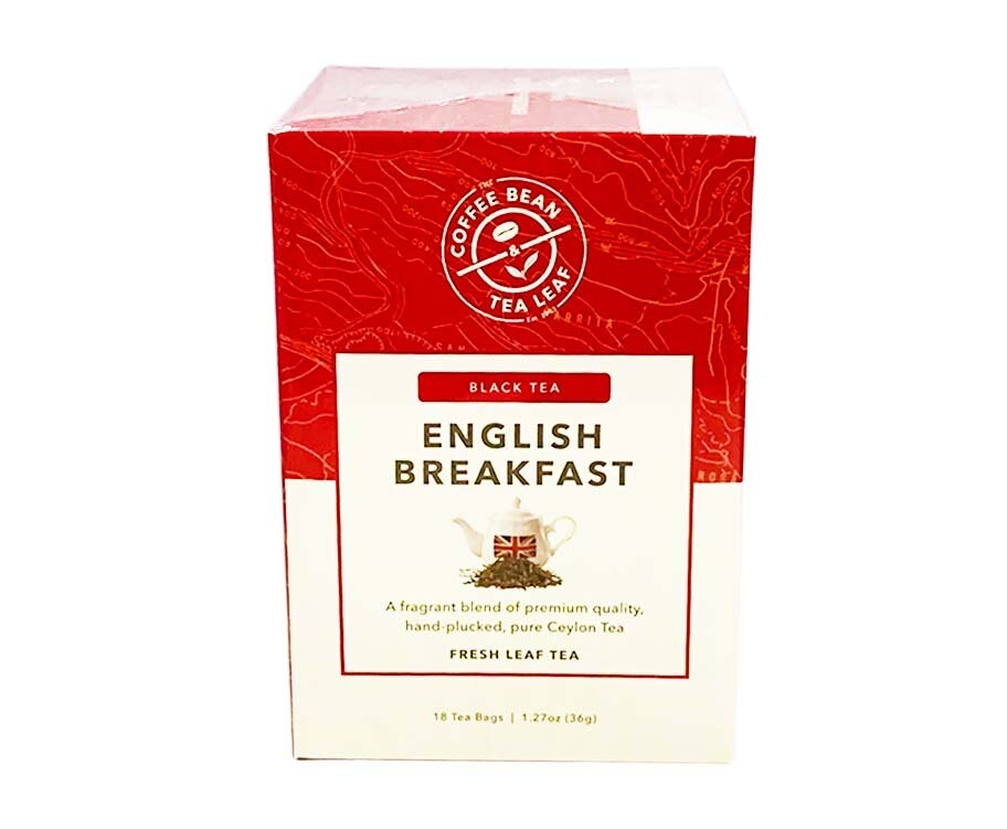 The Coffee Bean &amp; Tea Leaf Black Tea English Breakfast Fresh Tea Leaf 18 Tea Bags 1.27oz (36g)