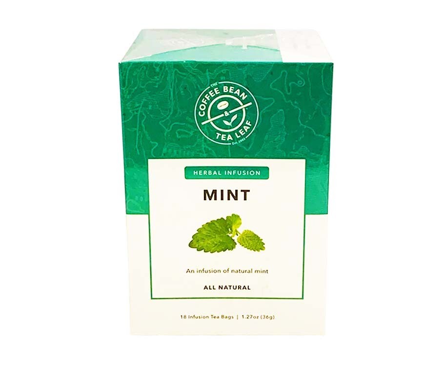 The Coffee Bean & Tea Leaf Herbal Infusion Mint All Natural 18 Tea Bags 1.27oz (36g)