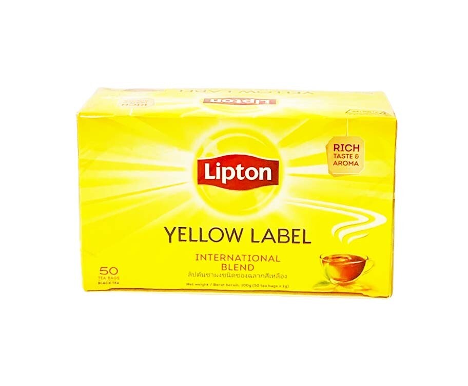 Lipton Yellow Label International Blend Black Tea (50 Tea Bags x 2g) 100g