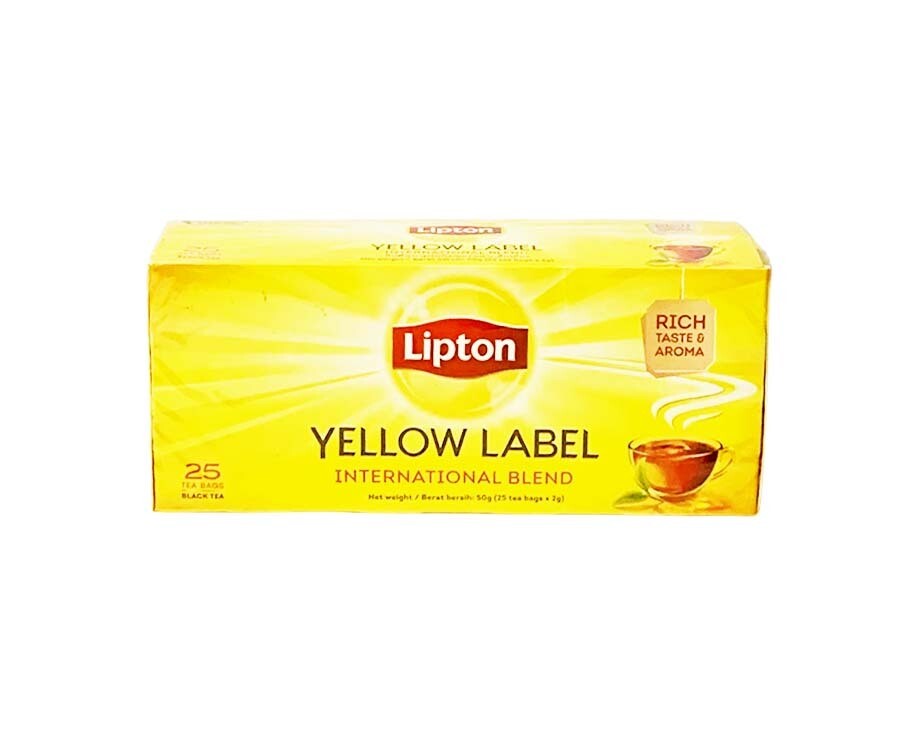 Lipton Yellow Label International Blend Black Tea (25 Tea Bags x 2g) 50g