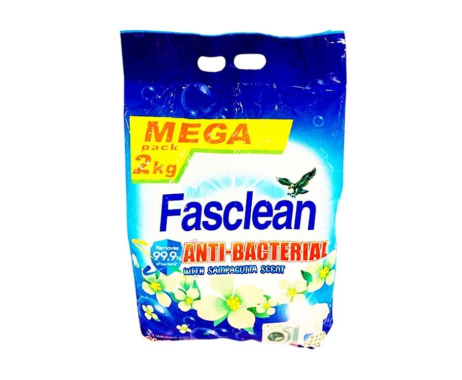 Fasclean Anti-Bacterial with Sampaguita Scent Detergent Powder Mega Pack 2kg