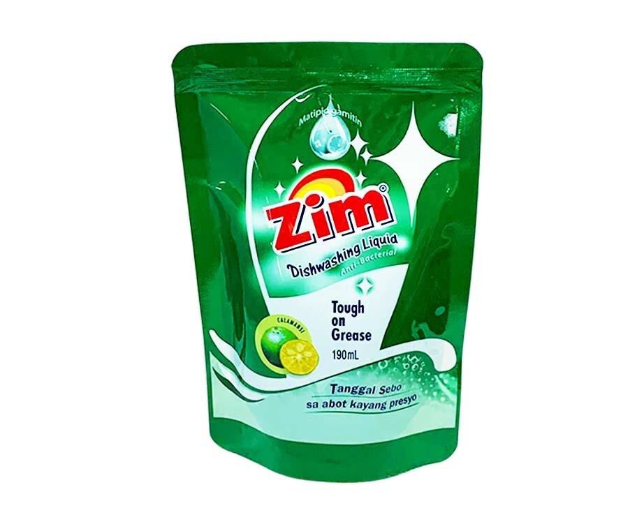 Zim AntiBacterial Dishwashing Liquid Calamansi 190mL