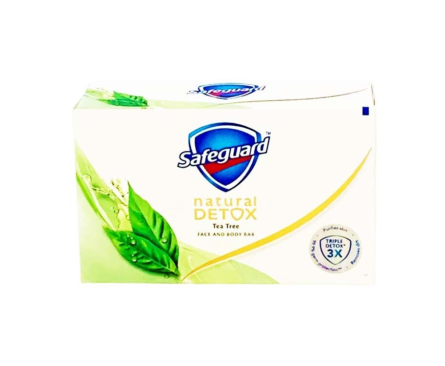 Safeguard Natural Detox Tea Tree Face and Body Bar 108g