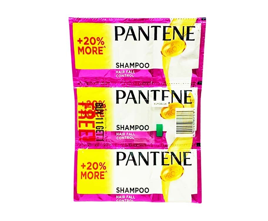 Pantene Pro-V Shampoo Hairfall Control (11+1 Packs x 12mL)