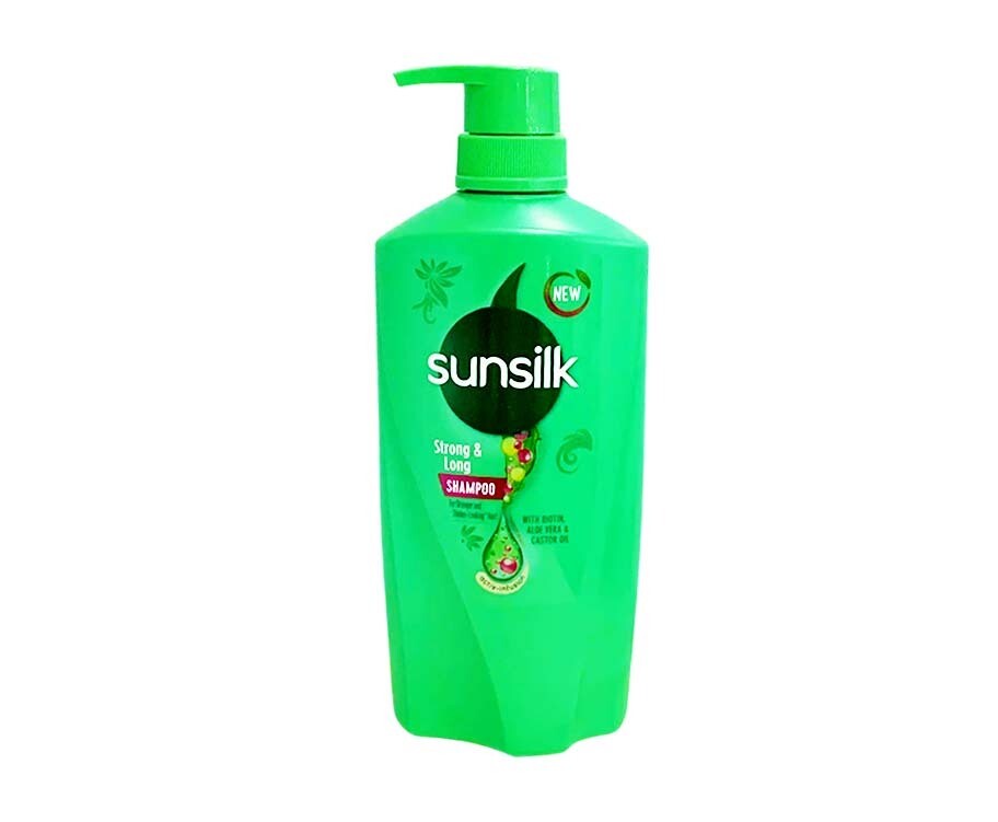 Sunsilk Strong &amp; Long Shampoo with Biotin, Aloe Vera &amp; Castor Oil Activ-Infusion 650mL