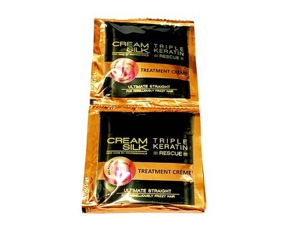 Cream Silk Triple Keratin Rescue Treatment Creme Ultimate Straight (6 Packs x 12mL)