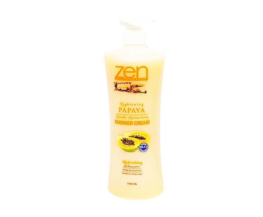 Zen Lightening Papaya Double Moisturizing Shower Cream Refreshing 1L