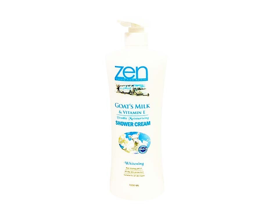 Zen Goat&#39;s Milk &amp; Vitamin E Double Moisturizing Shower Cream Whitening 1L