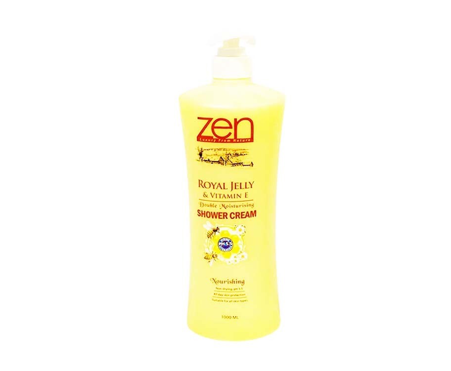 Zen Royal Jelly & Vitamin E Double Moisturizing Shower Cream 1L