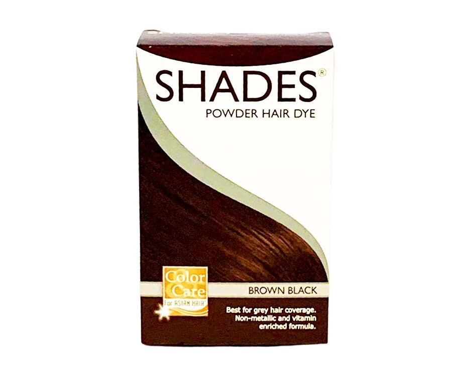 Shades Powder Hair Dye Brown Black 9g