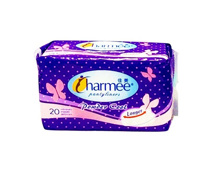Charmee Pantyliners Powder Cool Longer 20 Individually Wrapped Pantyliners