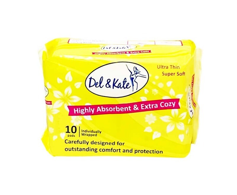 Del &amp; Kate Ultra Thin Super Soft 10 Individually Wrapped Pads